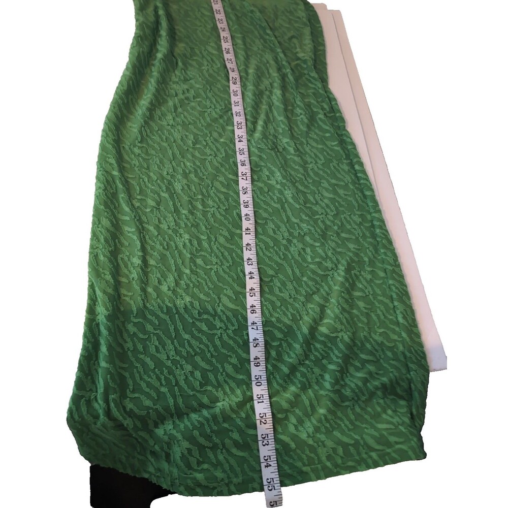 See-through Maxi Swimsuit Dress Cover-up Green Size M - Picture 5 of 6